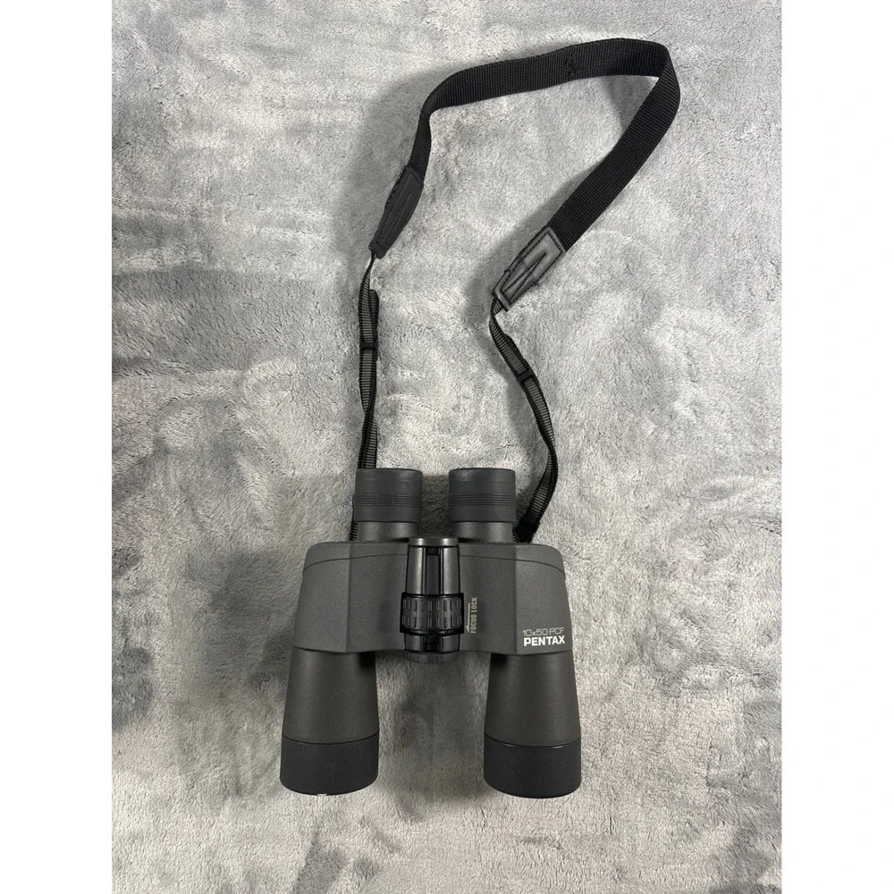 Pentax 10x50 PCF Binoculars with Focus Lock and Carrying Case Black